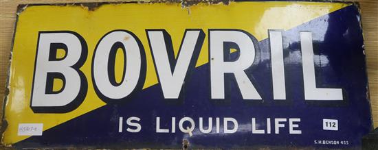 A Bovril Is Liquid Life enamel sign